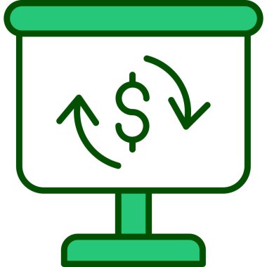 Dolar simgesi vektör illüstrasyonu