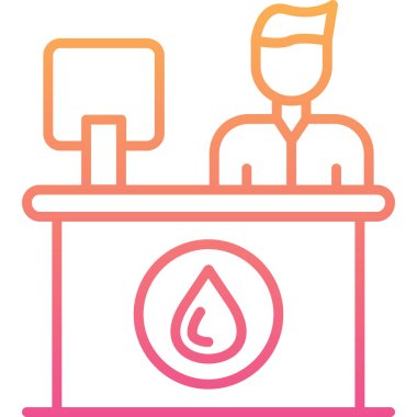 Kan Bağışı simgesinin vektör illüstrasyonu