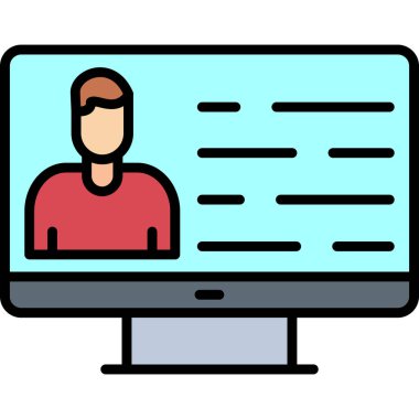 Bilgisayar. Web simgesi basit illüstrasyon
