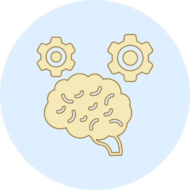 beyin ikonu vektör illüstrasyonu