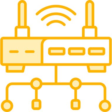 Ağ Yönlendirici. Basit illüstrasyon