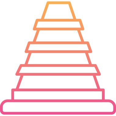 Merdiven ikonu. Web için basit merdiven vektör simgeleri çizimi