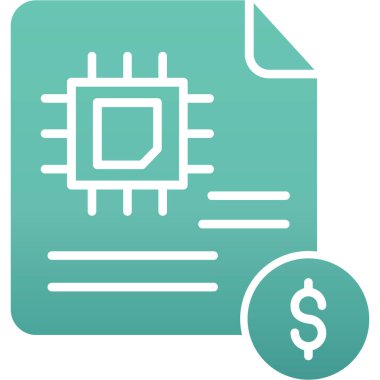 Dolar işareti simgesi, vektör çizimi