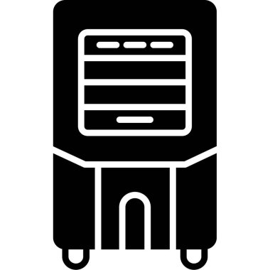 Bavul simgesi. Ağ için basit bir bagaj vektör simgesi çizimi