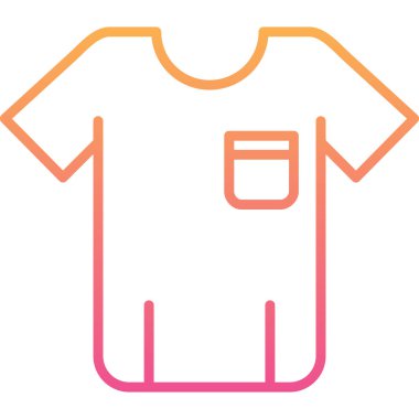 T-shirt simgesinin vektör illüstrasyonu