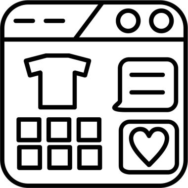 Alışveriş simgesi, vektör illüstrasyonu