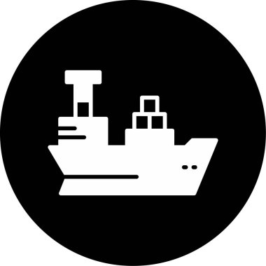Gemi simgesinin vektör illüstrasyonu