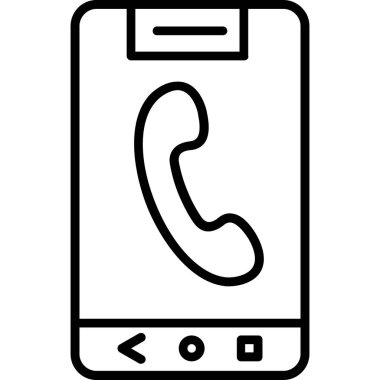 telefon simgesi, basit vektör illüstrasyonu