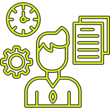 Müdür bey. Web simgesi basit illüstrasyon