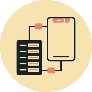 Sunucu simgesinin vektör illüstrasyonu