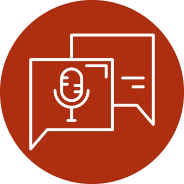 Bir sohbet simgesinin vektör illüstrasyonu