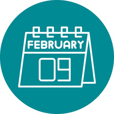 Takvim simgesi, vektör çizimi