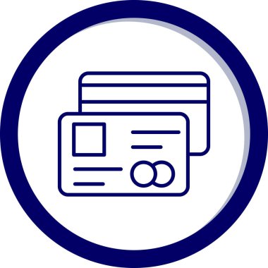 Kredi Kartı. Web simgesi basit illüstrasyon
