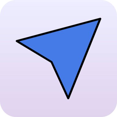 Kağıt düzlem simgesinin vektör çizimi