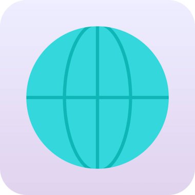 Web, vektör illüstrasyonu için eşsiz dünya simgesi