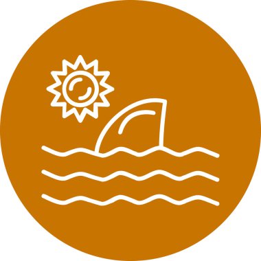 Güneşin güzel bir ikonunun vektör çizimi