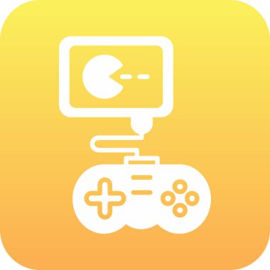 Tablet oyun simgesinin resimli vektör grafiği. oyun için uygun, oyun, vs..