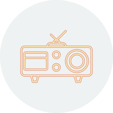 radyo simgesi vektör illüstrasyonu