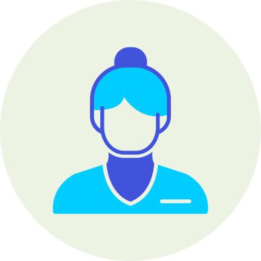 Moda Biçimli Avatar Simgesi İzole Arkaplan