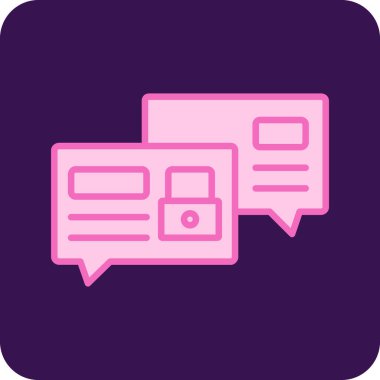 Konuş. Web simgesi basit illüstrasyon