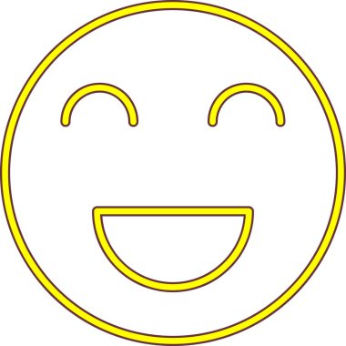 Mutlu yüz simgesi vektör illüstrasyonu