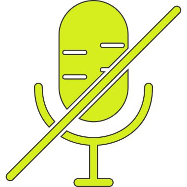 Mikrofon. Web simgesi basit tasarım