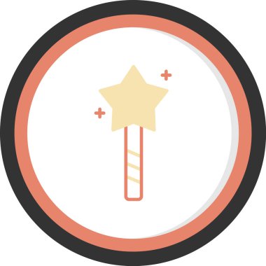 Düz tasarımda noel lolipop vektör simgesi