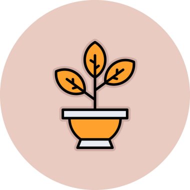 bitki simgesi vektör illüstrasyonu