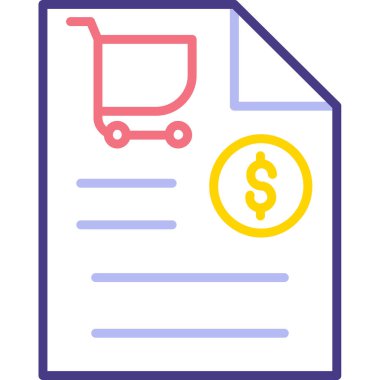 Alışveriş arabası ikonu. Web sayfası, mobil uygulama ve diğer tasarım için basit tasarım çizimi.