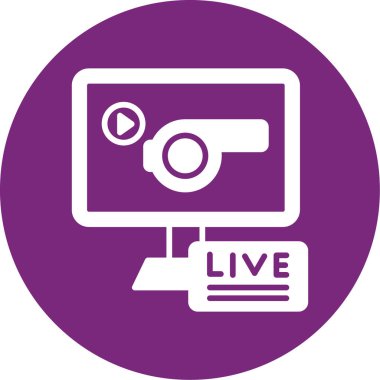 Canlı akış vektör simgesi