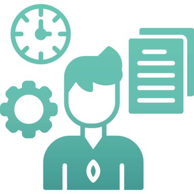 Müdür bey. Web simgesi basit illüstrasyon