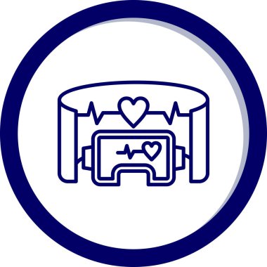 Kameralı bir kalp. Basit simge