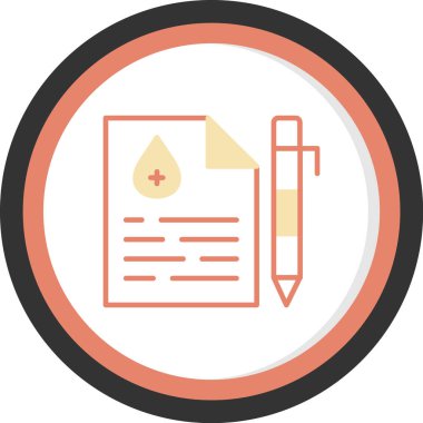 Belge. Web simgesi basit illüstrasyon