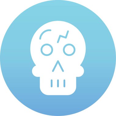 Kafatası. Web simgesi basit illüstrasyon