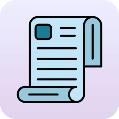 Belge simgesinin vektör illüstrasyonu