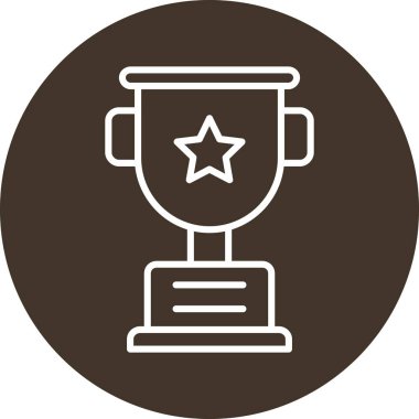 Moda tarzında izole edilmiş kupa simgesi