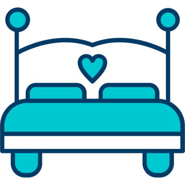 Uyku yastığı. Web simgesi basit illüstrasyon