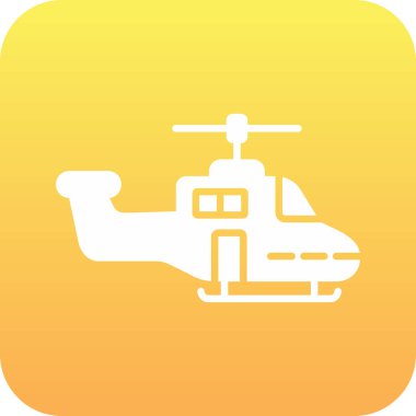 helikopter simgesi dijital sarı