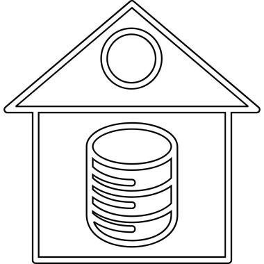 house baca vektör çizgisi simgesi, özet konsepti,