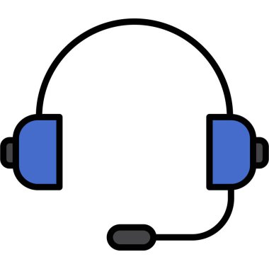 kulaklıklar web simgesi vektör çizimi