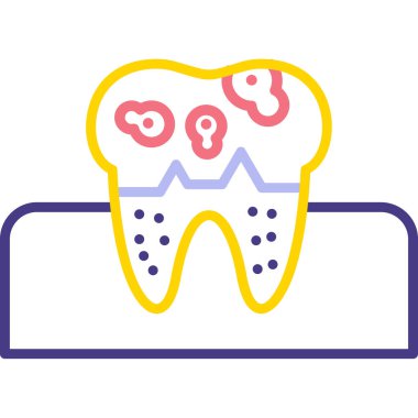 diş simgesi vektör illüstrasyonu