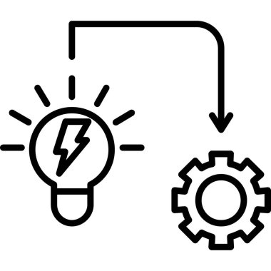 fikir simgesi, vektör illüstrasyonu