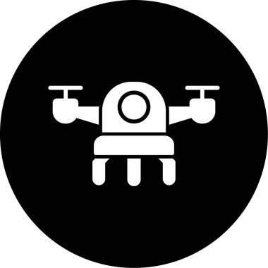 Modern b 'nin vektör illüstrasyonu insansız hava aracının ikonundan yoksun