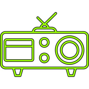 Televizyon. Web simgesi basit illüstrasyon