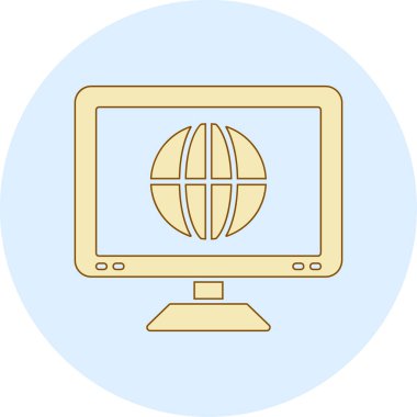 dünya haritası simgesi vektör illüstrasyon grafik tasarımı