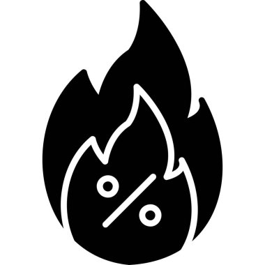 Yangın. Web simgesi basit tasarım