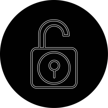 Modern b 'nin vektör illüstrasyonu kilit simgesinden yoksun