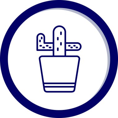 Kaktüs. Web simgesi basit illüstrasyon