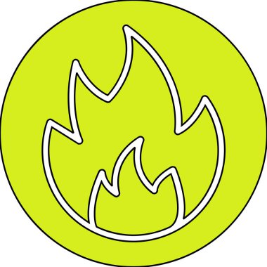 Yangın. Web simgesi basit illüstrasyon