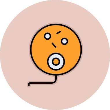 Şirin bir çizgi film simgesinin vektör çizimi